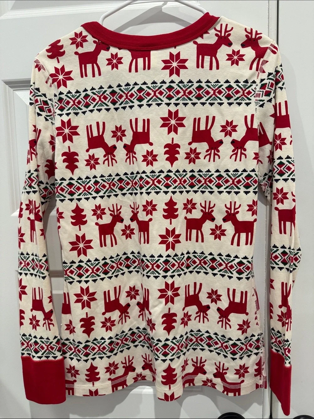 Hanna Andersson Women’s Adult Holiday Pajama Set Top & Pants Deer Dear Medium